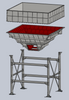 Hopper with wear-resistant lining for mine use ore hopper is highly wear-resistant